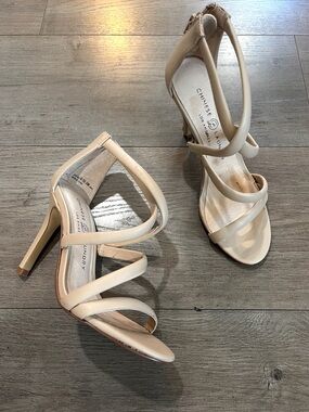 Chinese Laundry Beige Strappy High Heel Sandals